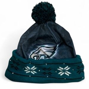 NFL Foco Philadelphia Eagles Rhinestone Pom Pom Beanie